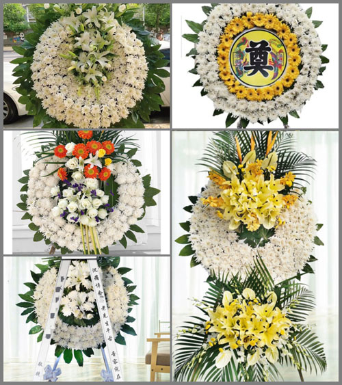 四川成都彭州市九尺镇永兴村花圈速递